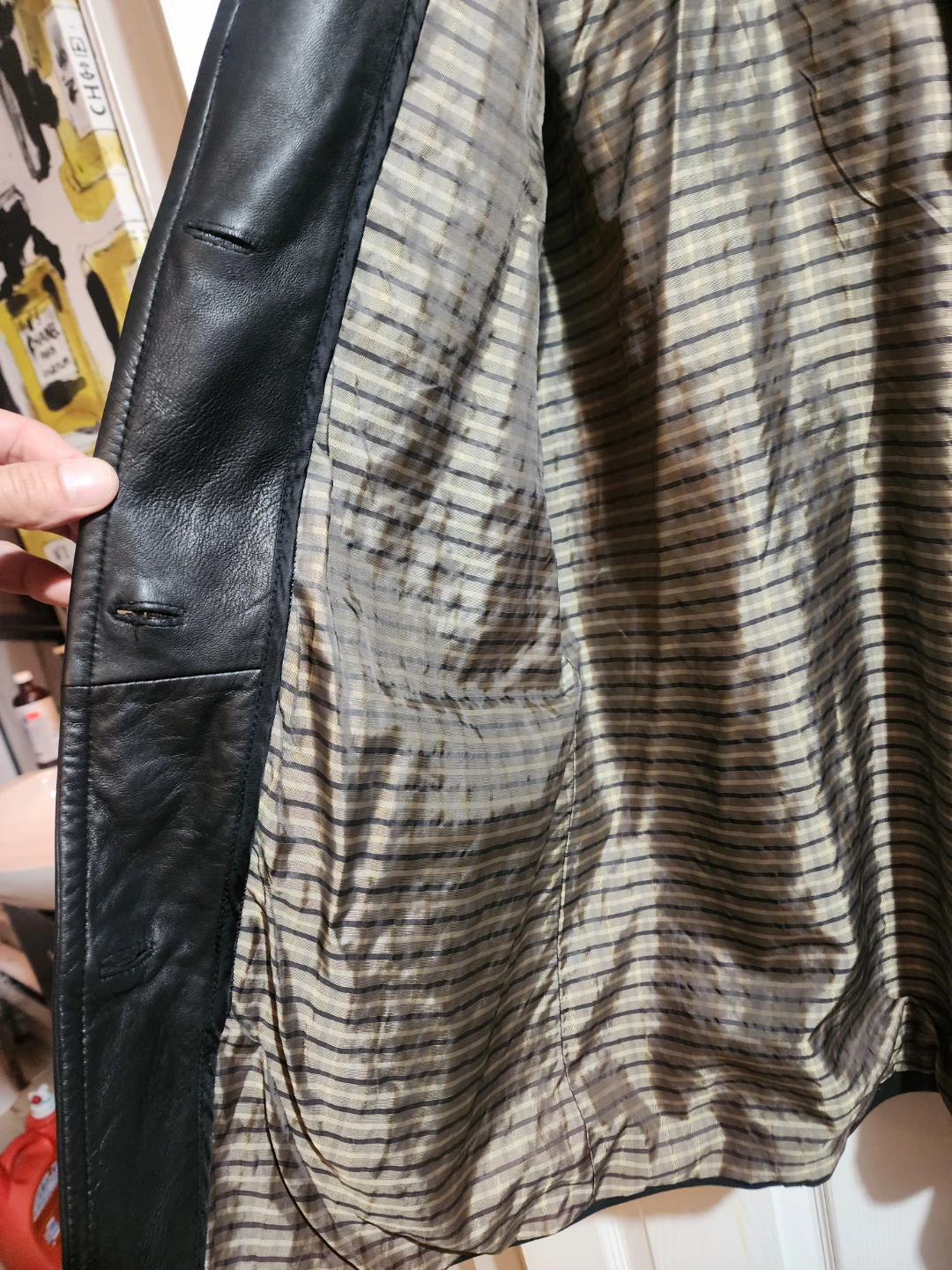 Black Soft Leather Mid-Length Jacket - photo 5