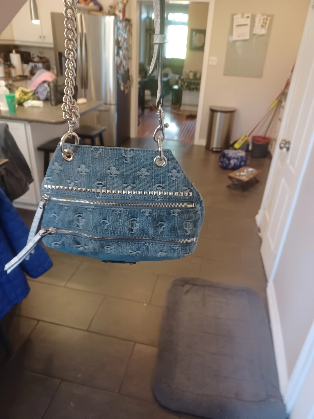 Guess Denim and Faux Leather Handbag - photo 2