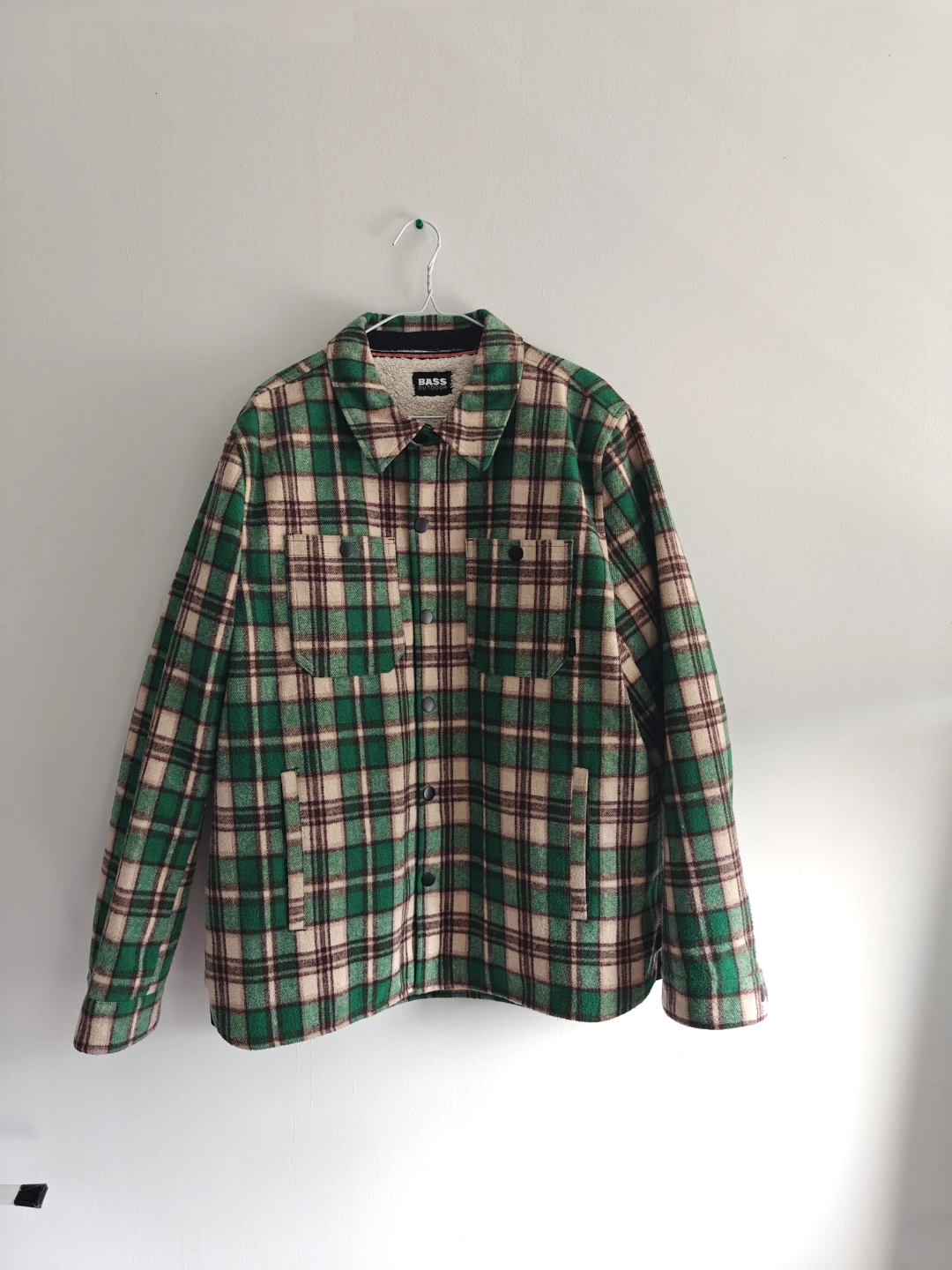 Bass Outdoor Sherpa-Lined Plaid Shirt Jacket
