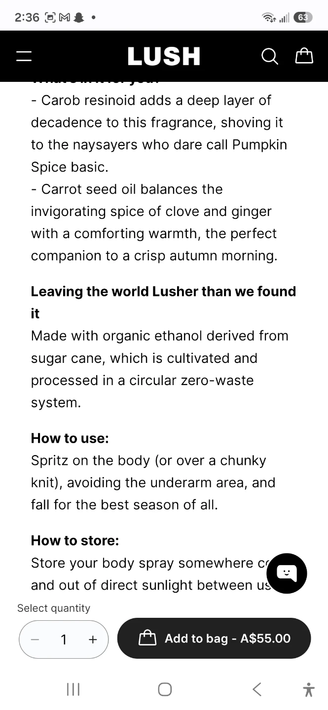 Lush Pumpkin Spice Body Spray 200ml - photo 3