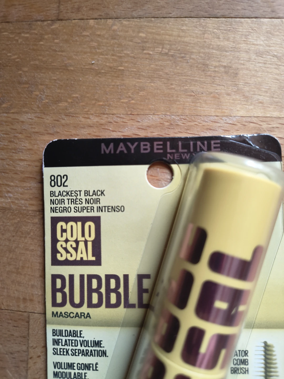 BRAND NEW Maybelline Colossal Bubble Mascara 802 Blackest Black - photo 2