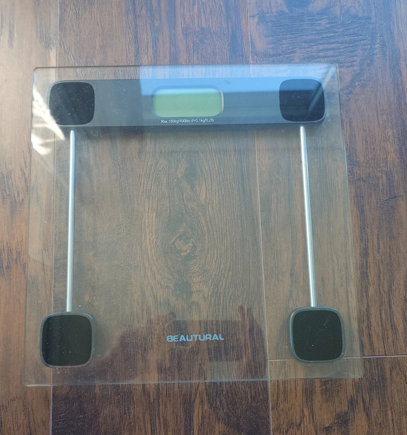 BEAUTURAL Digital Bathroom Scale - Clear Glass