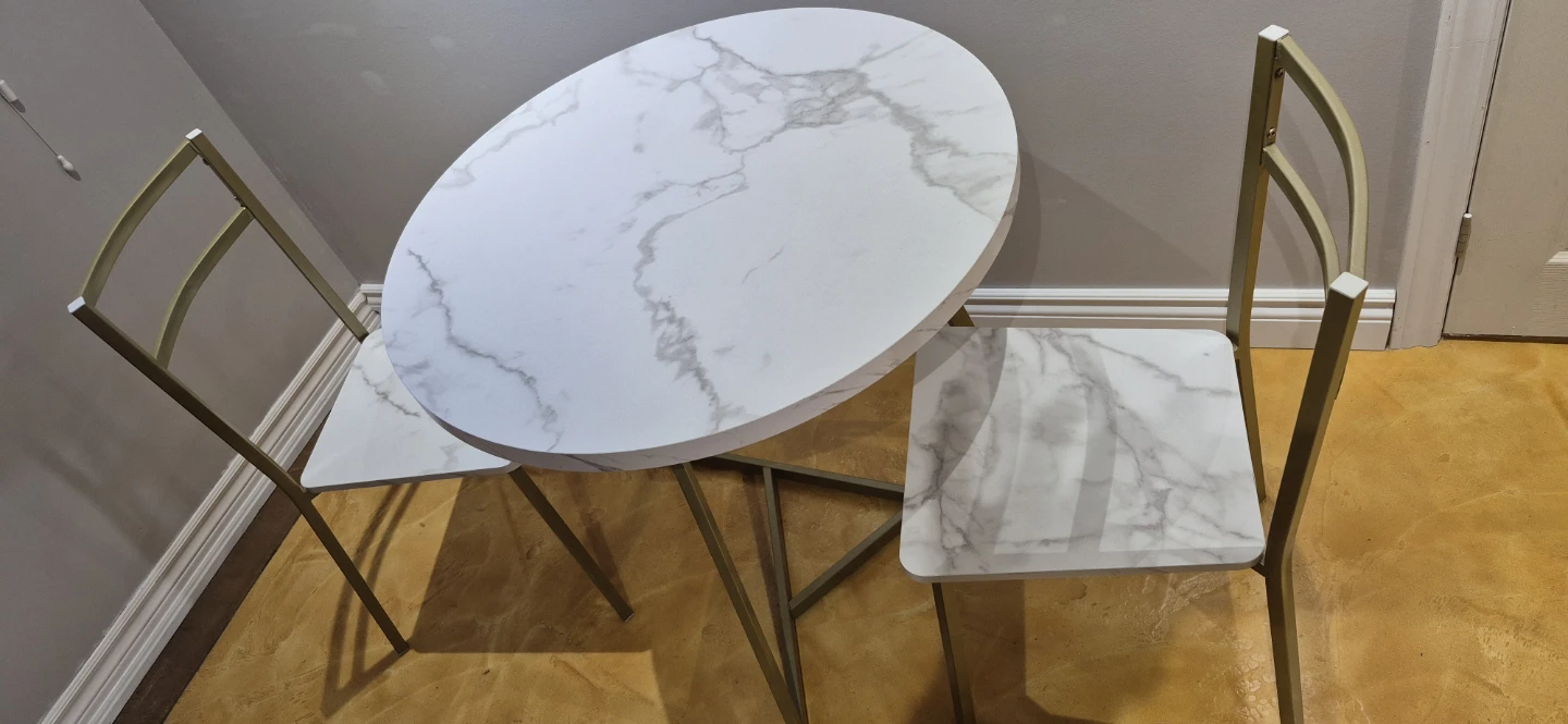 Marble-look dining set - photo 4