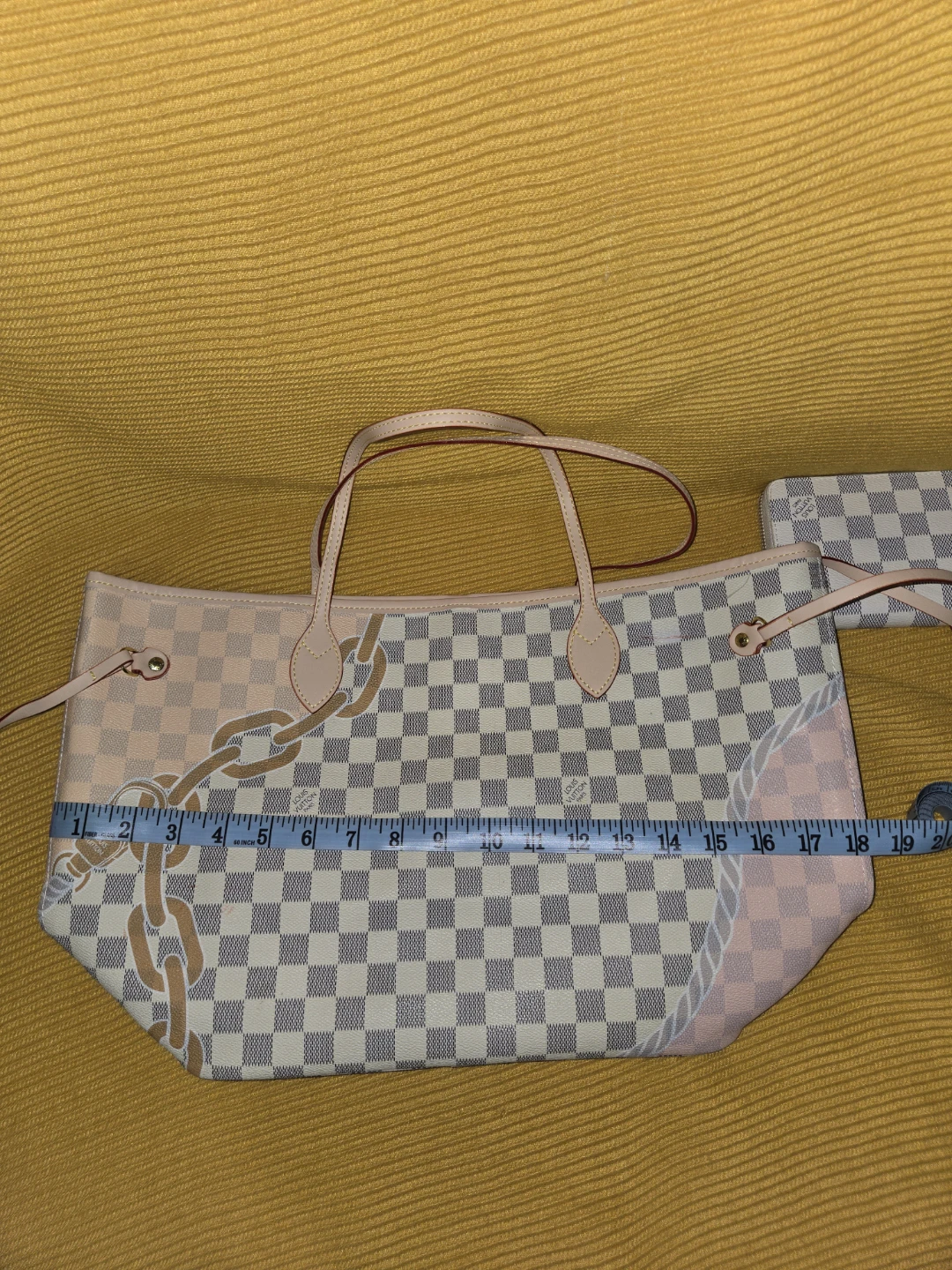 Louis Vuitton Damier Azur Tote Bag with Matching Wallet - photo 3