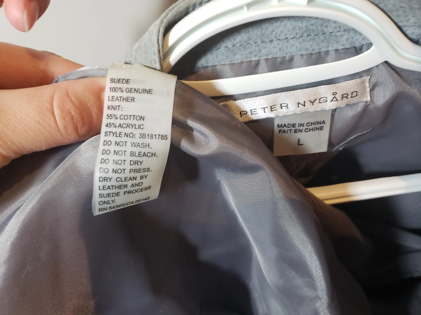 Peter Nygard Grey Suede and Knit Jacket - photo 4