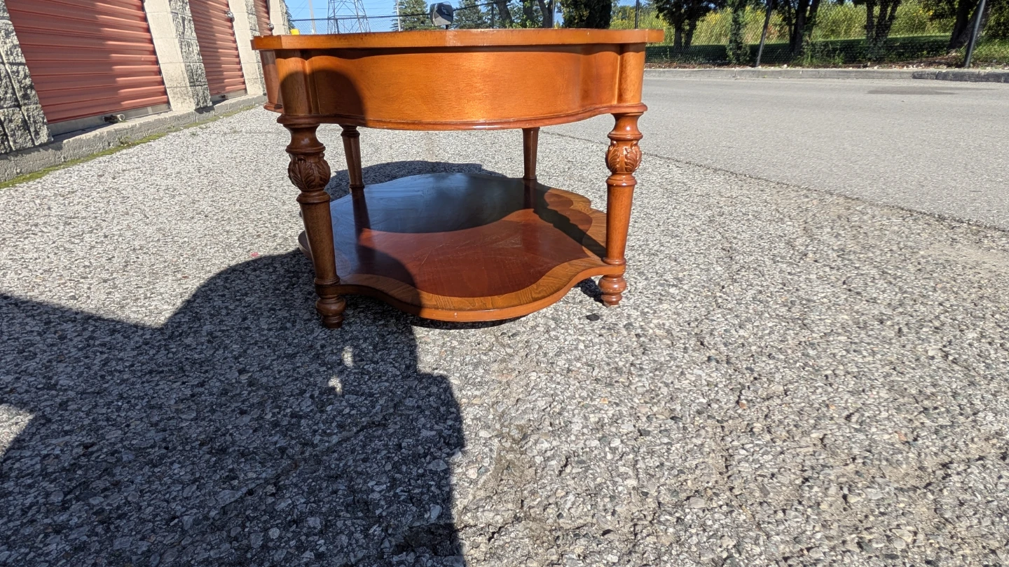 Vintage Wooden Coffee Table with Drawer - photo 4