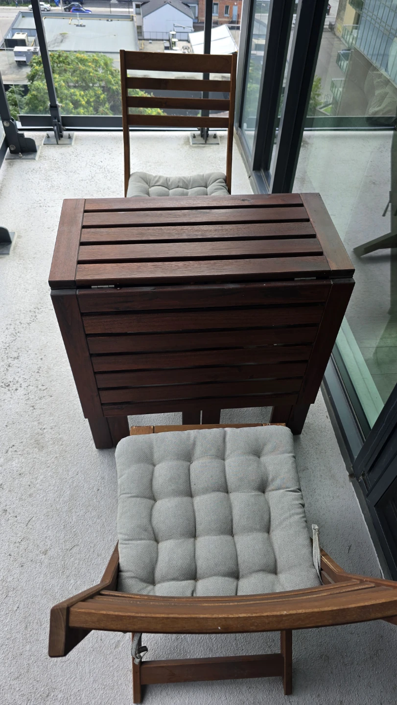 IKEA ÄPPLARÖ folding Balcony Table and Chairs