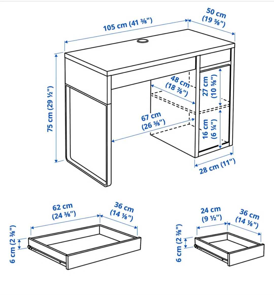 IKEA MICKE Desk, White - photo 2