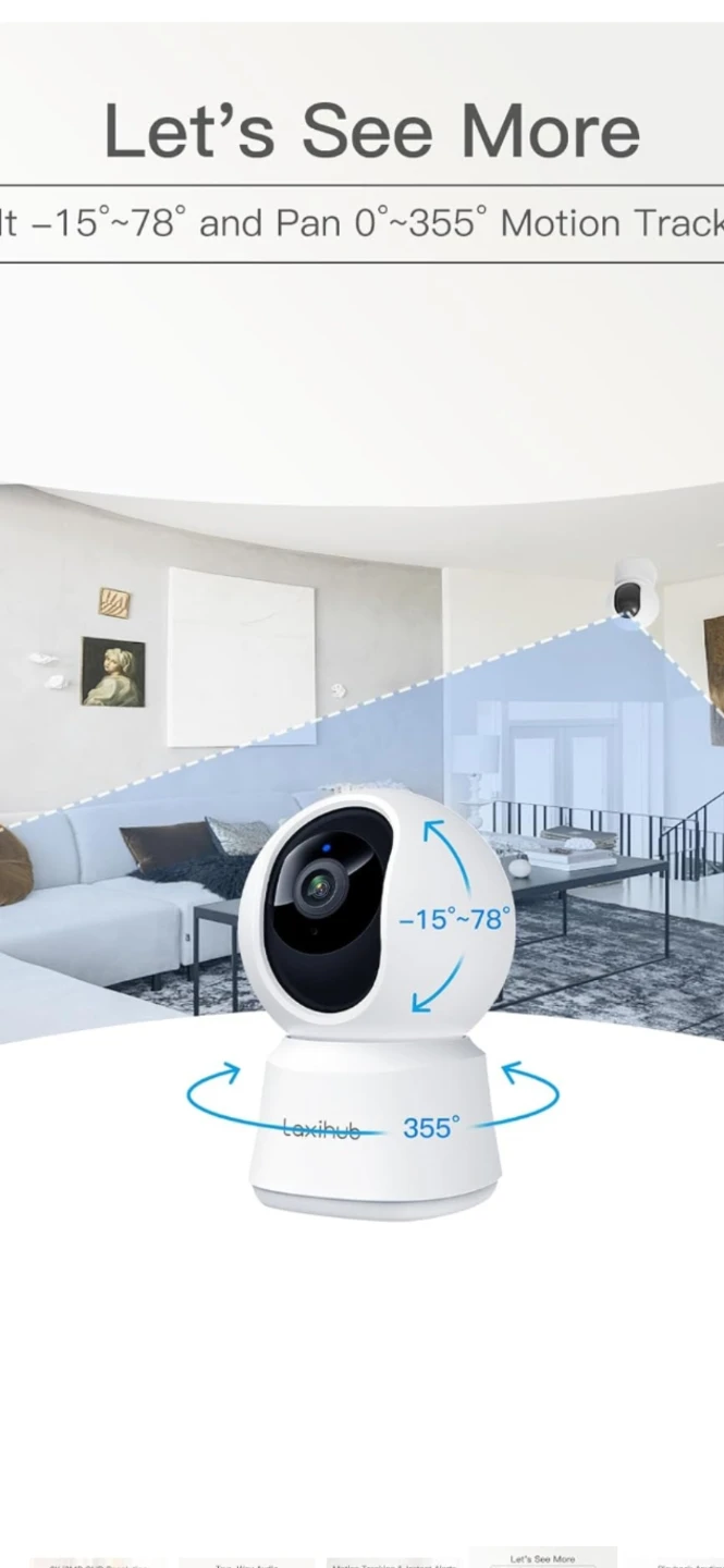 Laxihub P2T Indoor Security Camera - photo 5