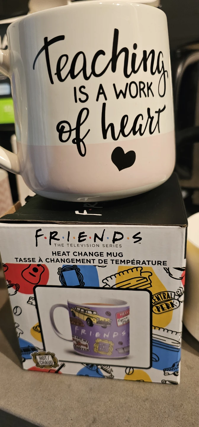 Various mugs including Friends Heat Change Mug