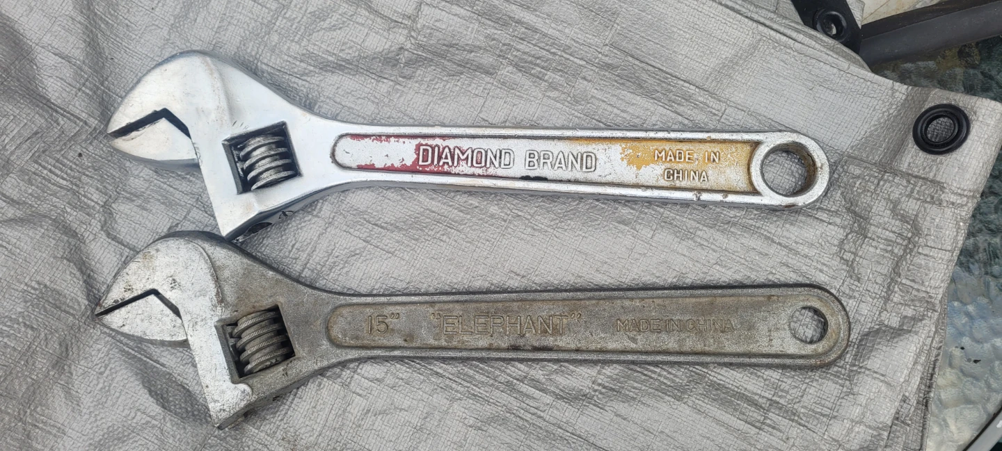 Diamond Brand and Elephant Adjustable Wrenches