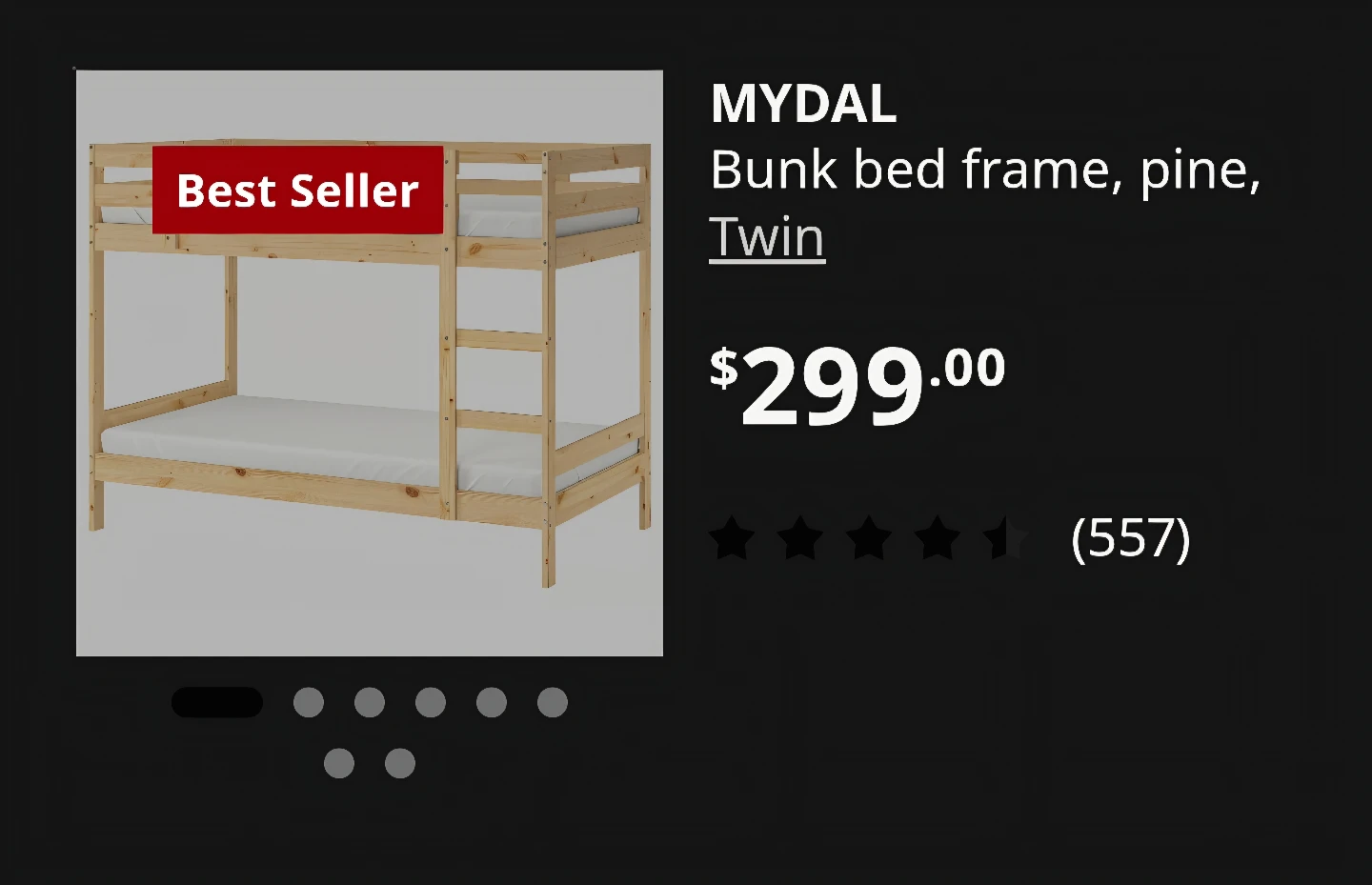 IKEA MYDAL Bunk Bed Frame - photo 3