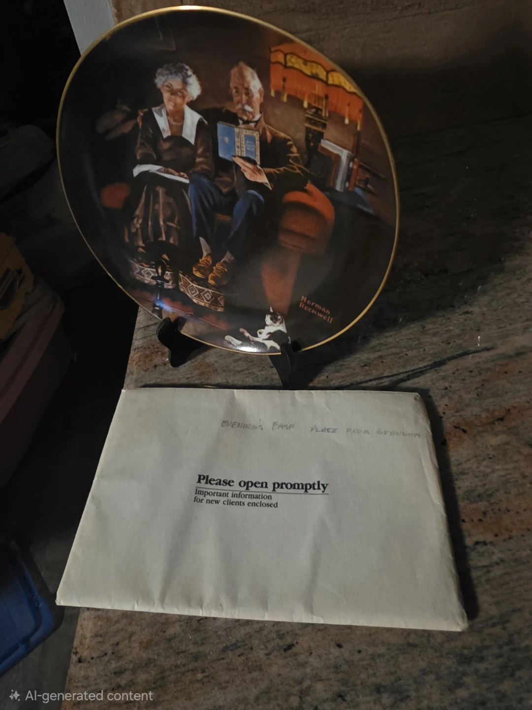 Norman Rockwell Evening's Ease Collector Plate