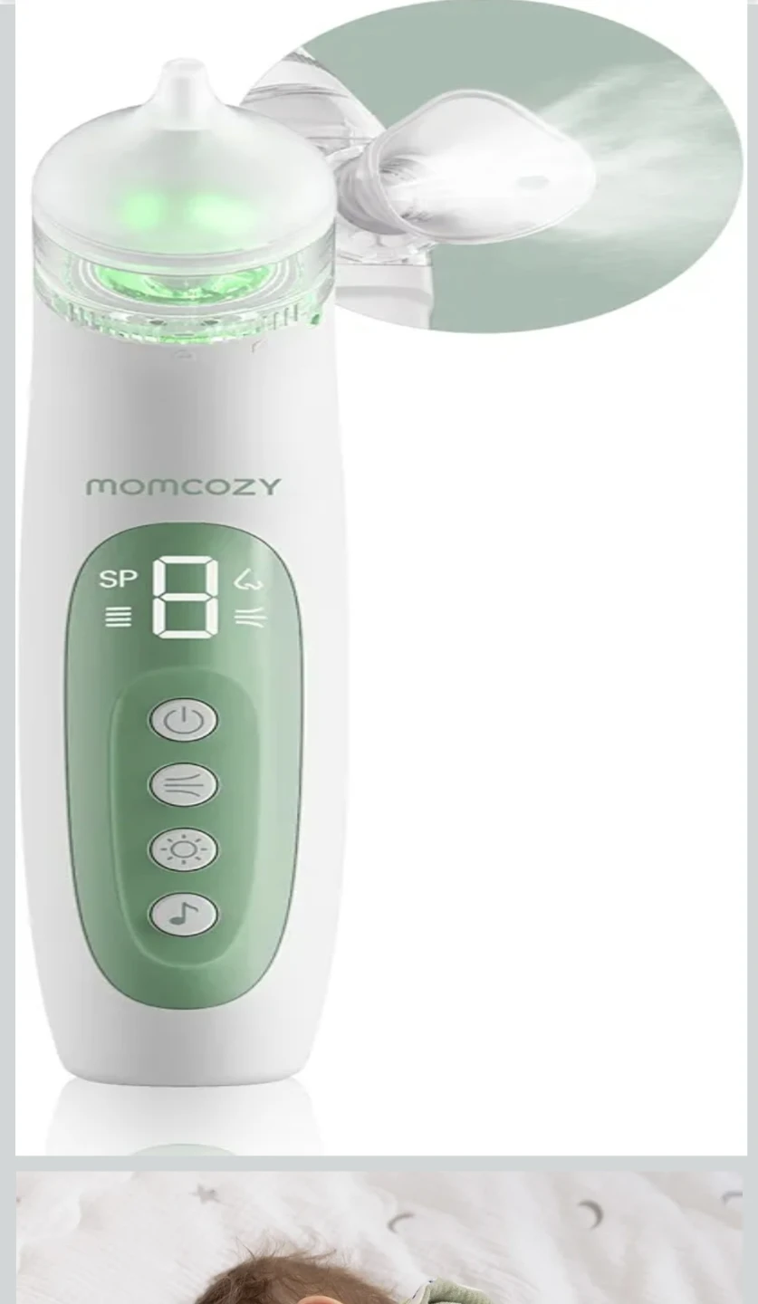 New Momcozy Electric Baby Nose Sucker for Baby, Dual-Action Mist - photo 5