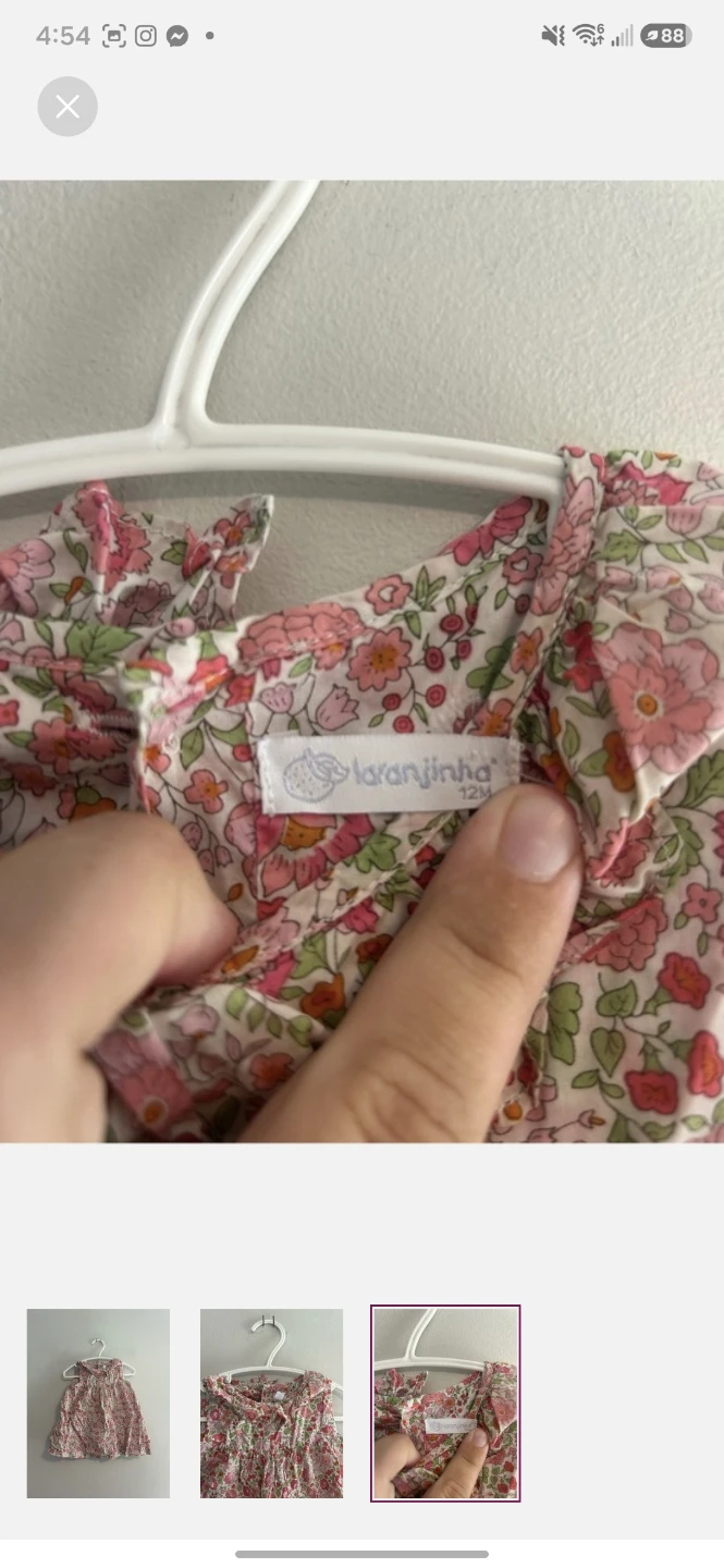 Laranjinha floral baby dress - photo 3