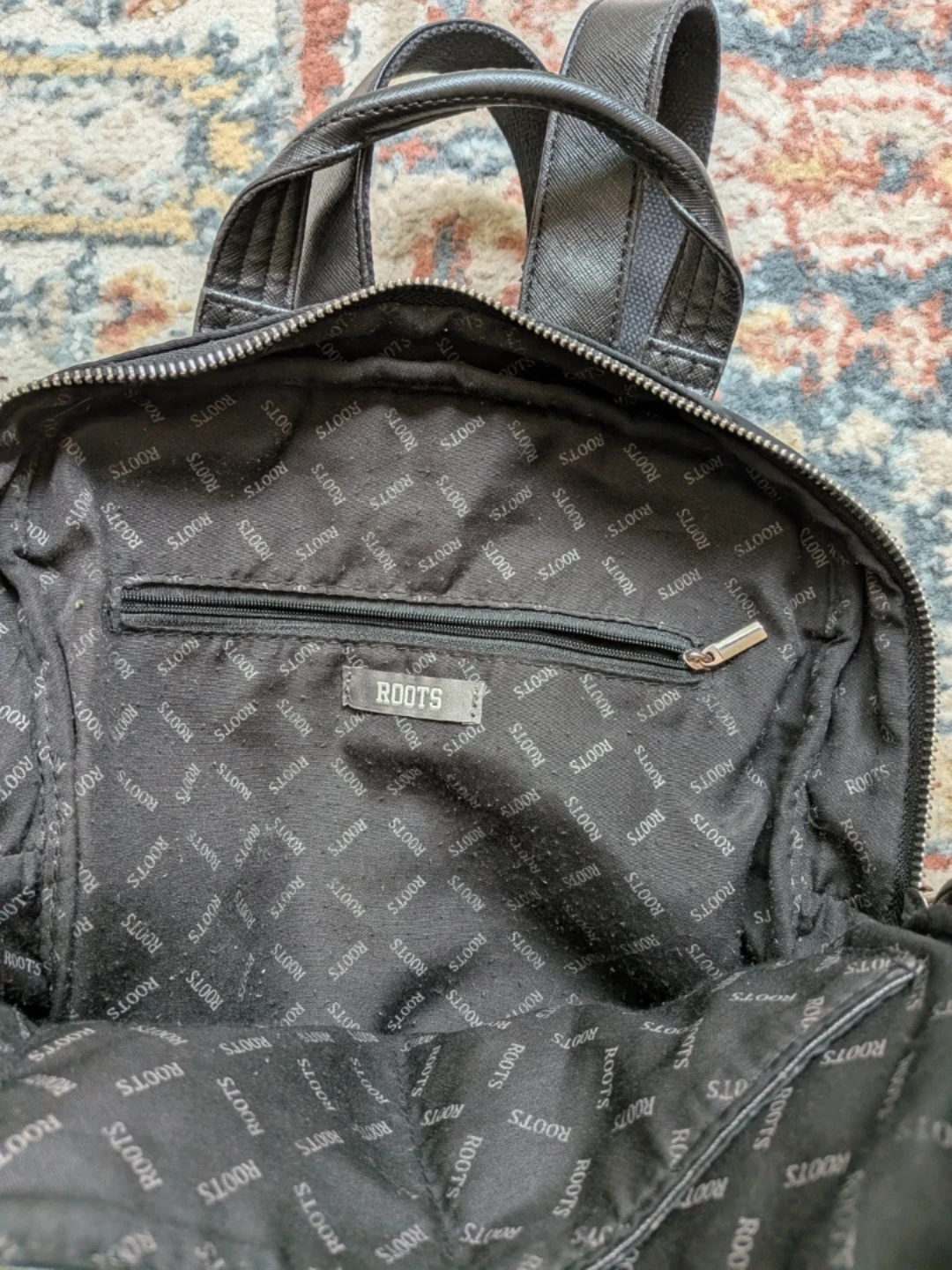 Black Vinyl Roots Backpack - photo 2