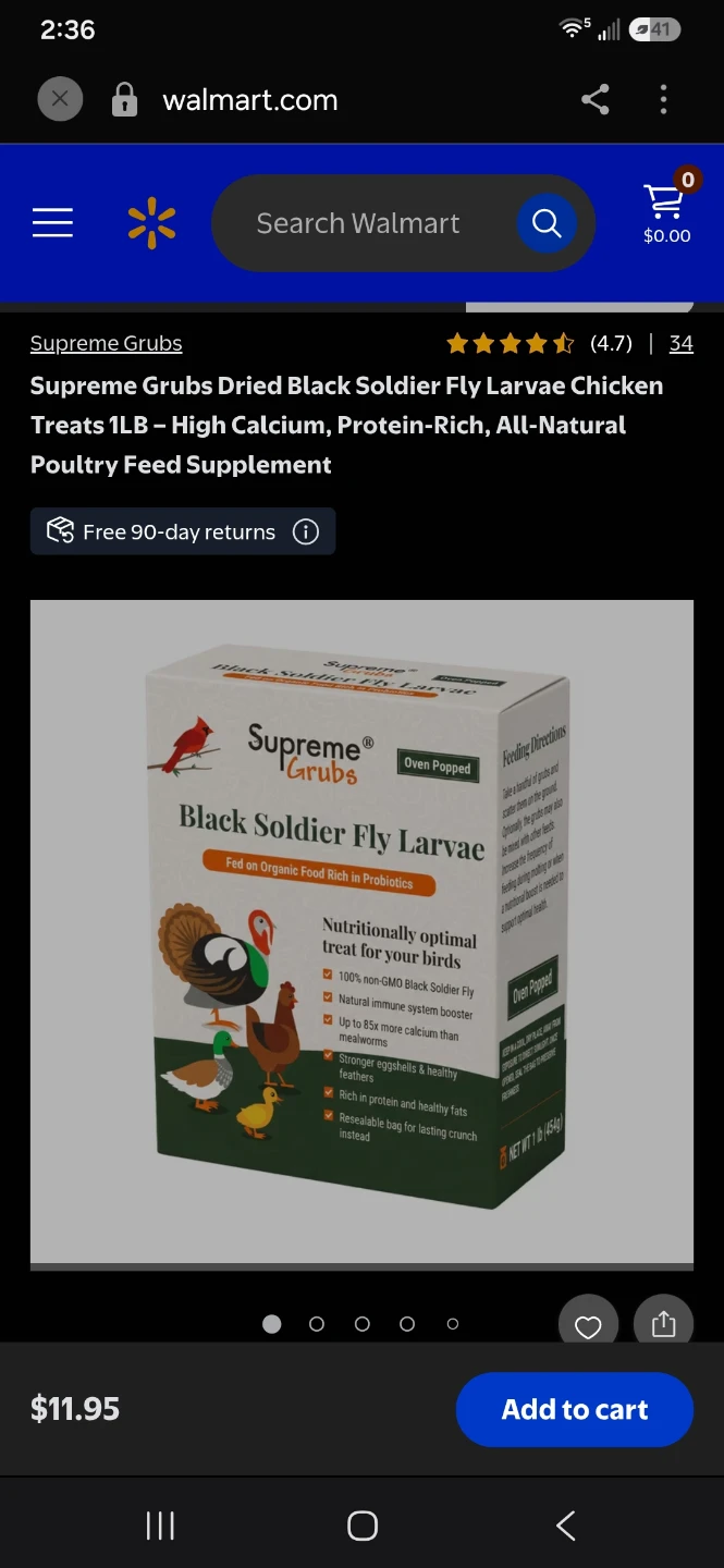 Supreme Grubs Dried Black Soldier Fly Larvae 1LB - photo 2