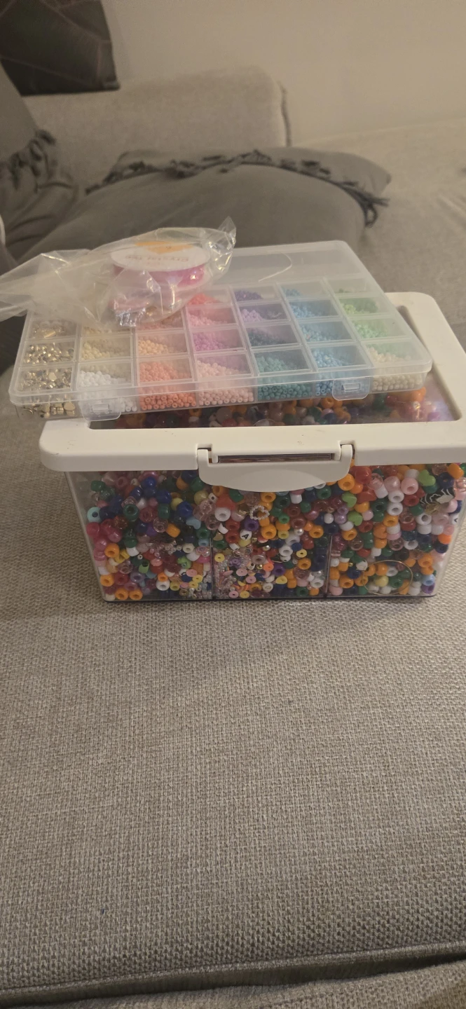 Bulk Craft Beads with Storage Container