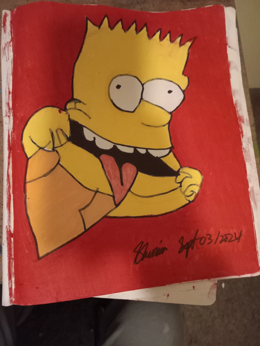 Bart Simpson Drawing by Custom Artist Sherwin - photo 2