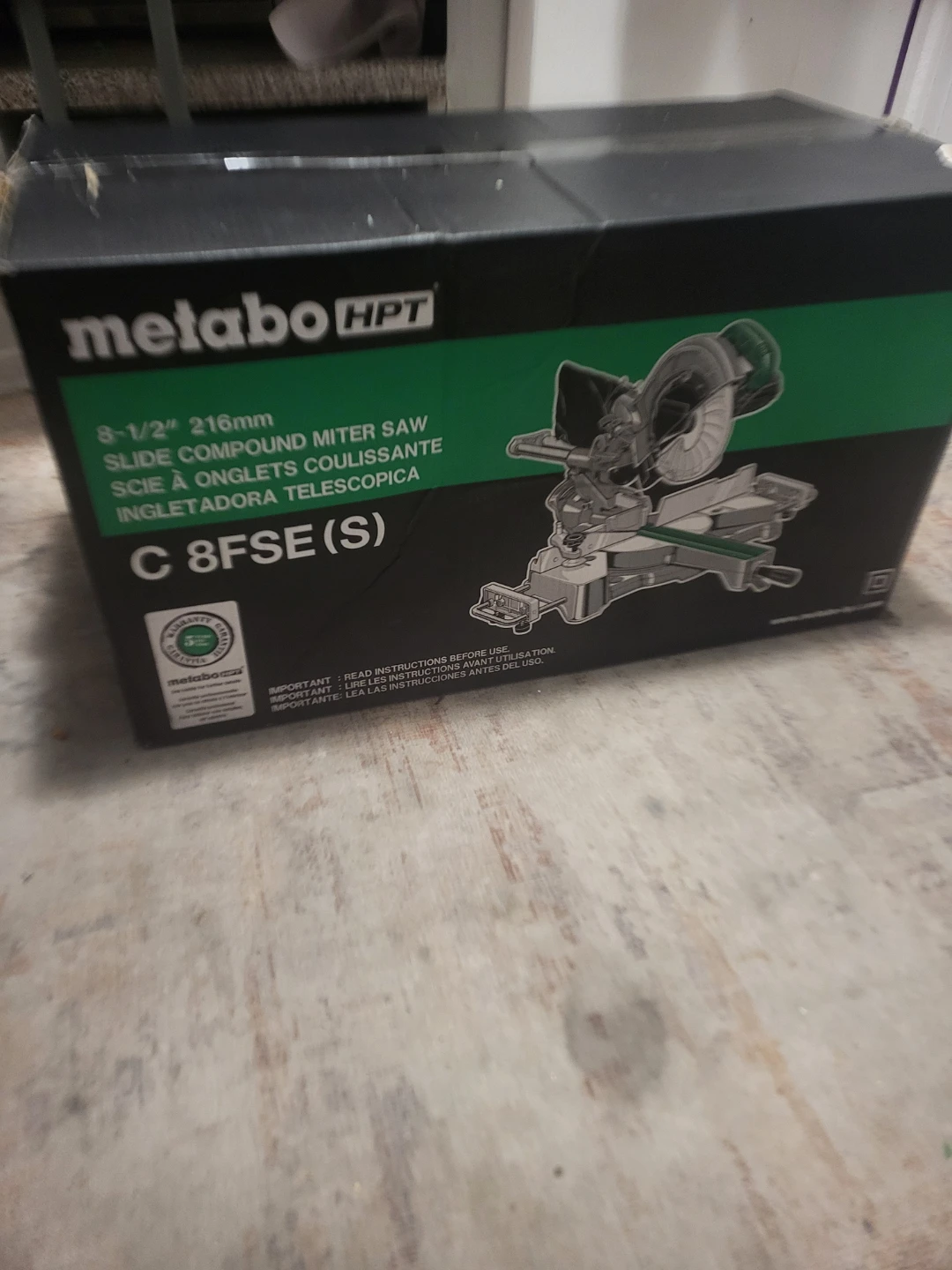 Metabo HPT 8-1/2 inch Slide Compound Miter Saw C8FSE(S)