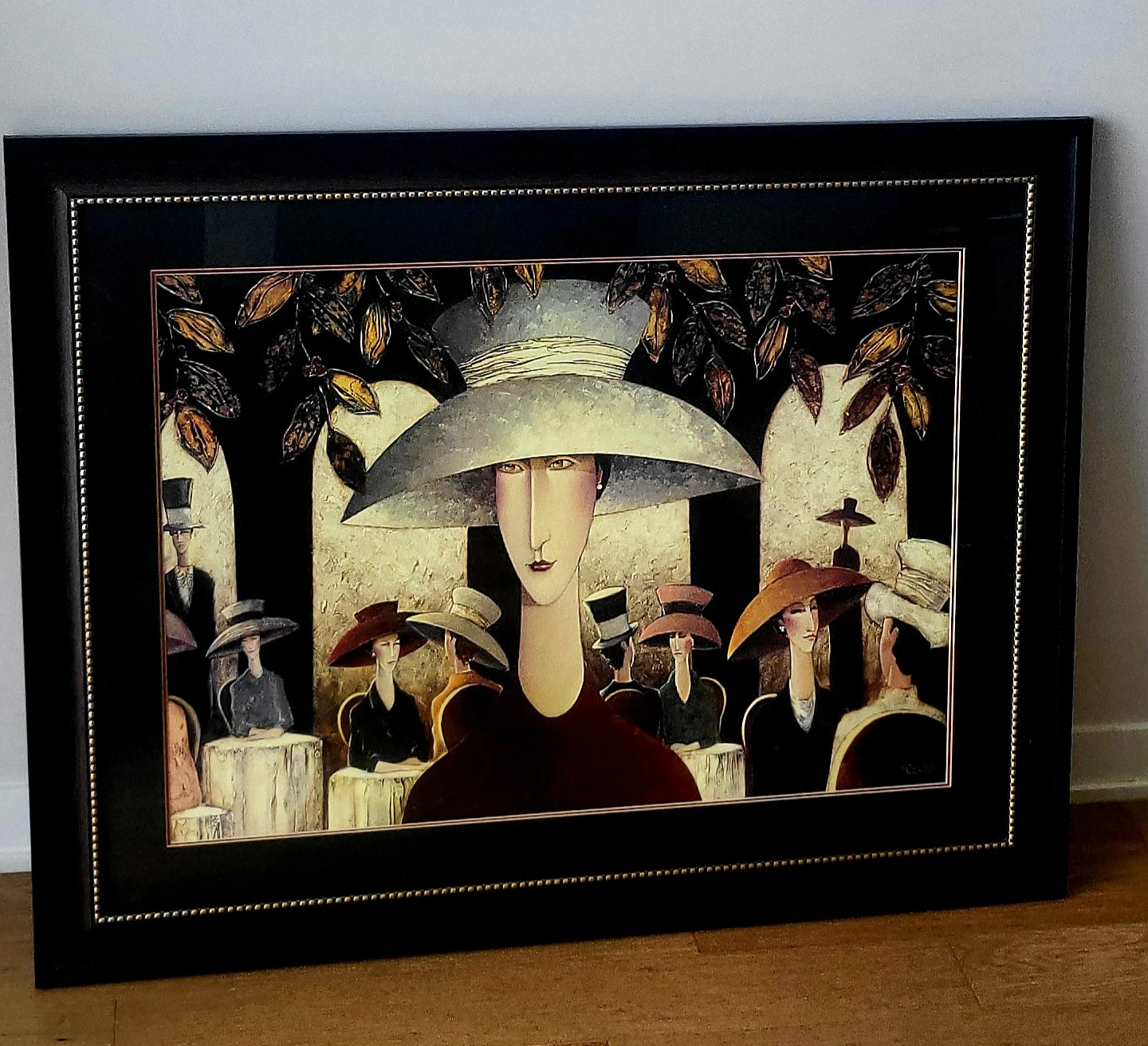 HUGE Art – "Lady in a Cafe" Print by Danny McBride 45" x 35"