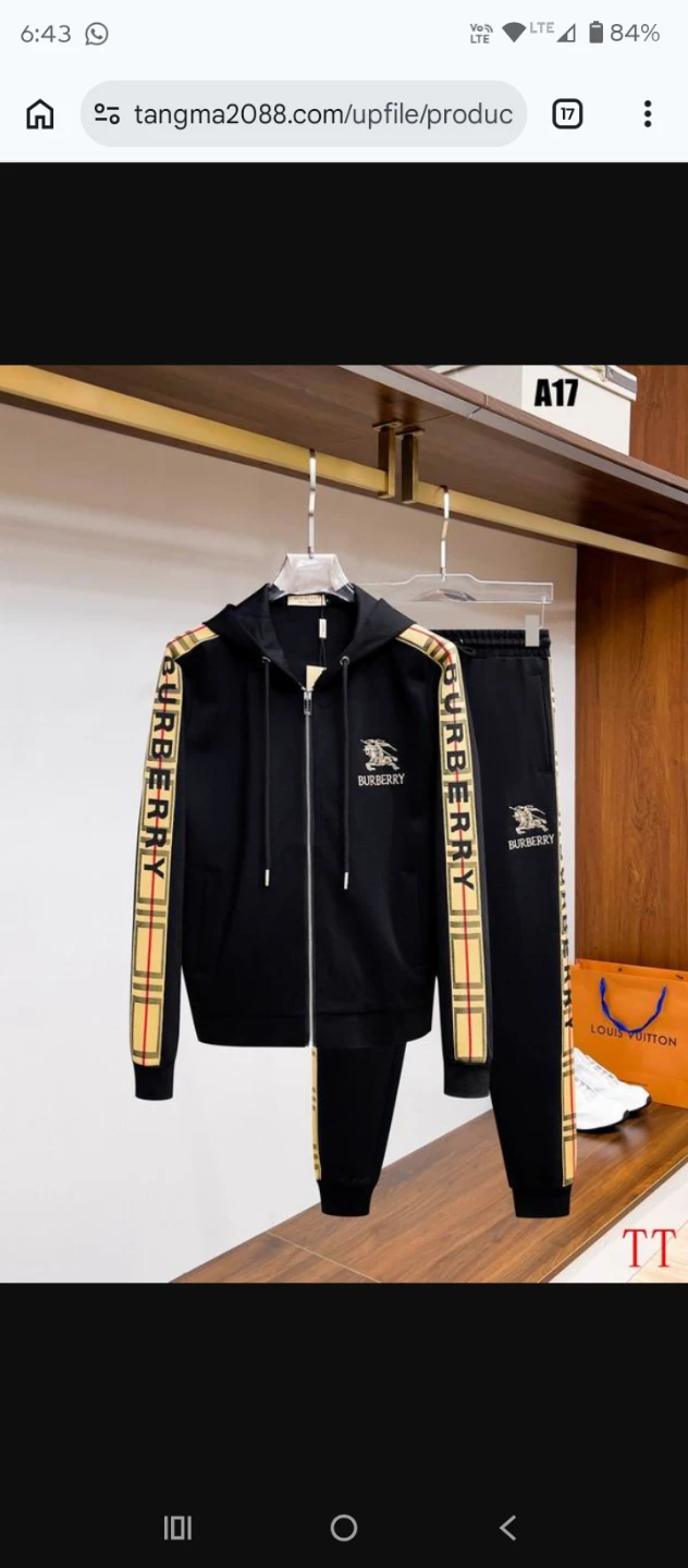 Burberry Black Tracksuit Set European size XXL