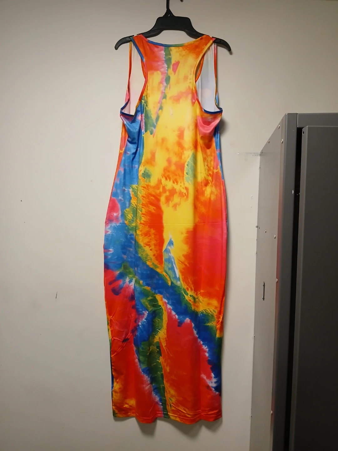 Bjux Pink Casual Tie Dye Sleeveless Maxi Dress. Size Large - photo 3