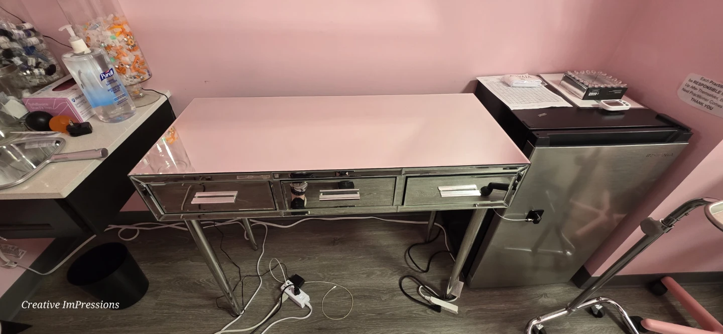 Mirrored Vanity Desk