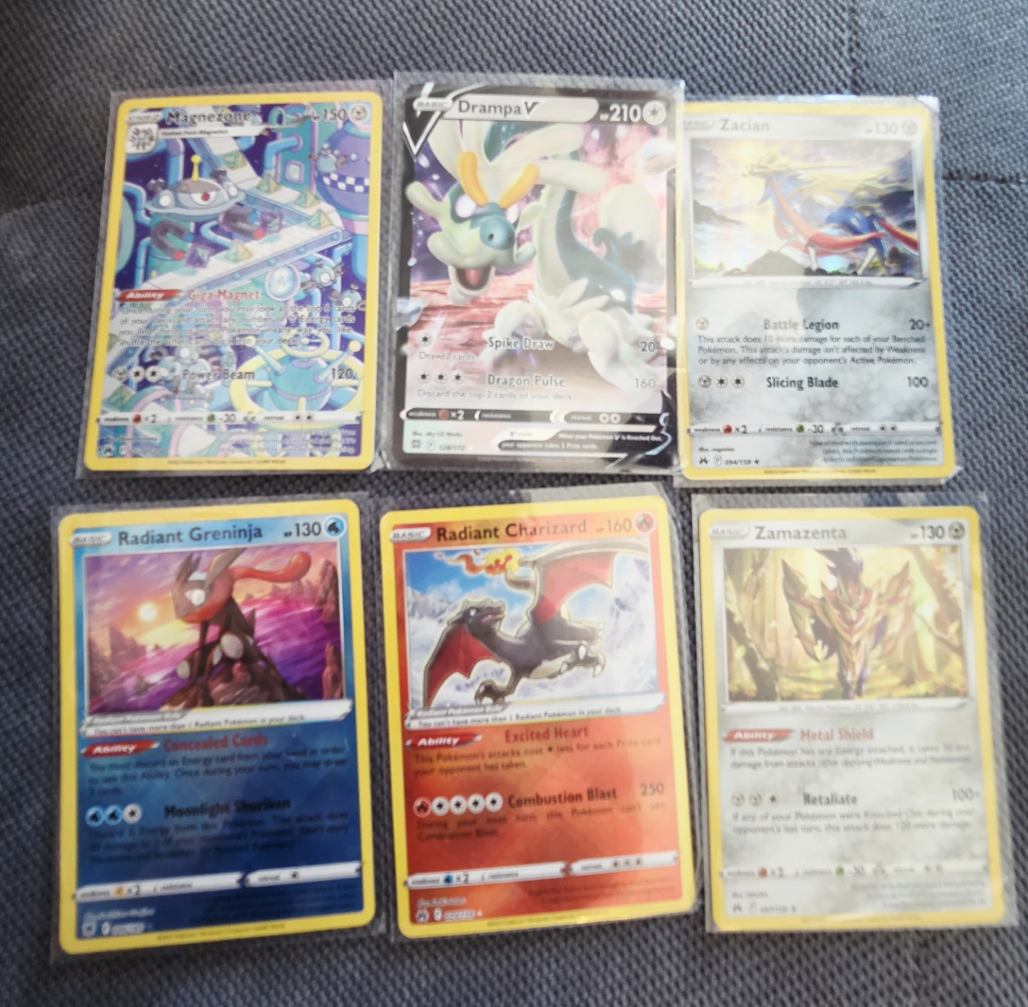 Set of 6 Pokemon Trading Cards
