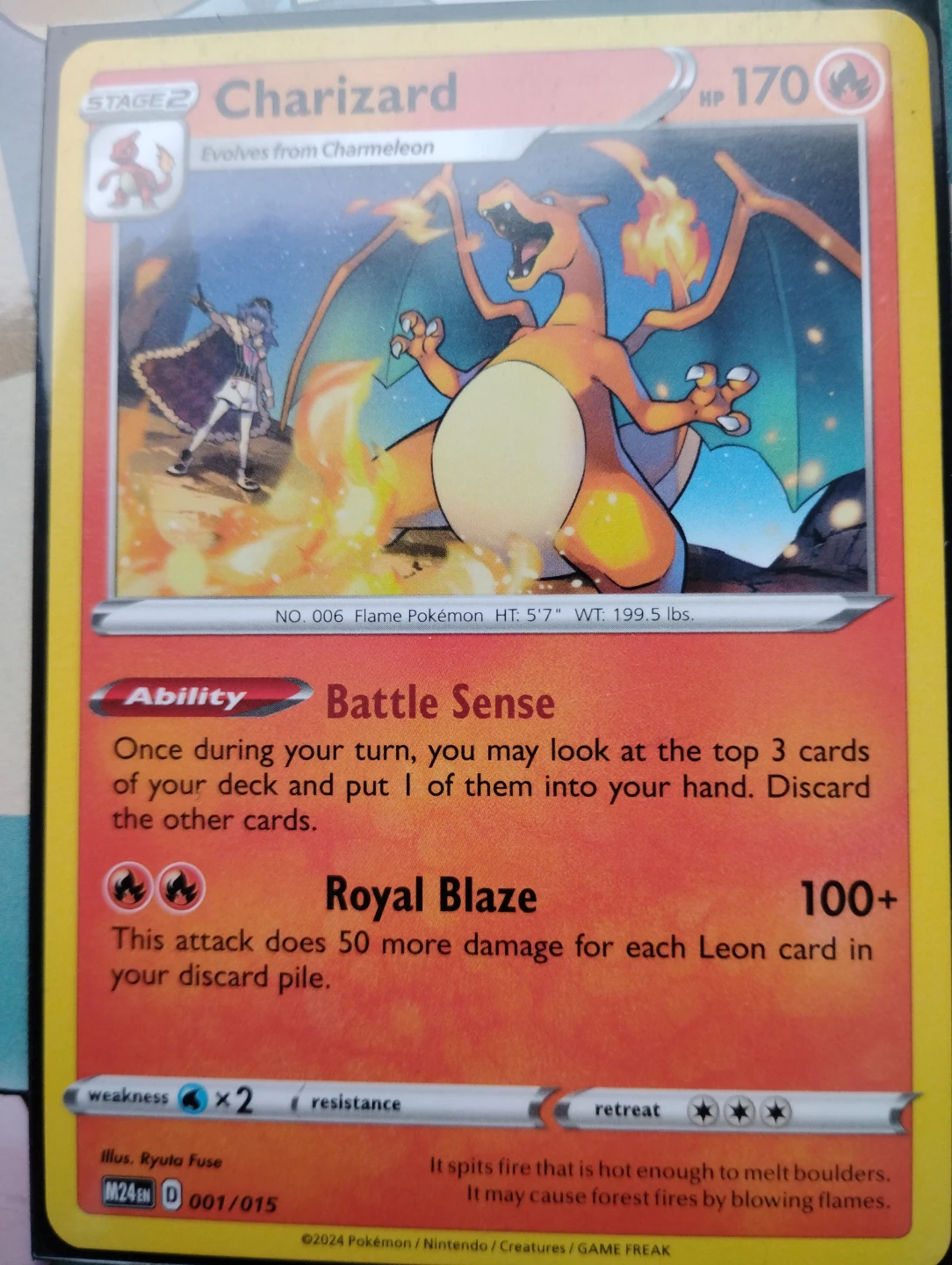 Charizard Pokemon Trading Card 001/015 - photo 2