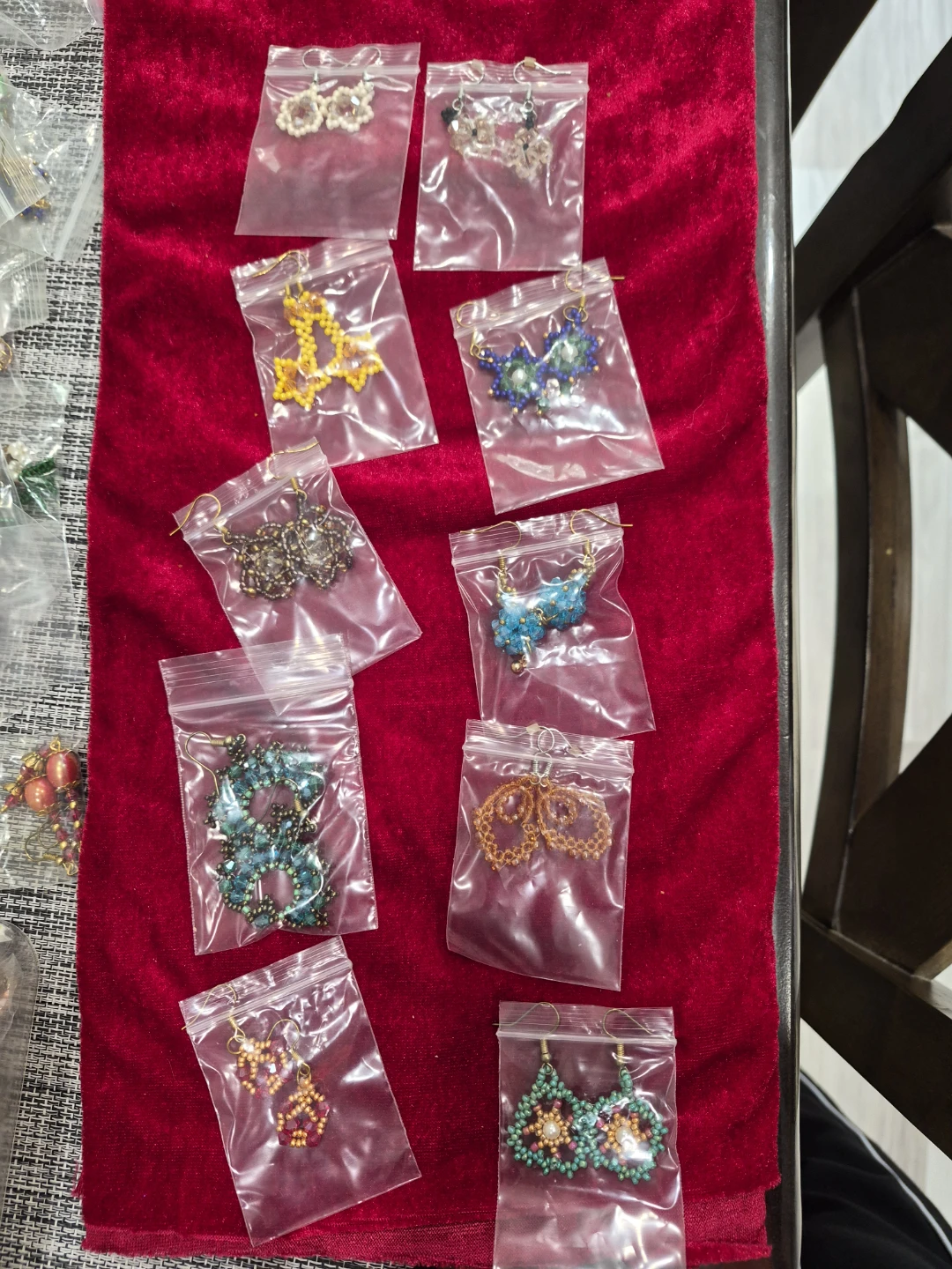 Assorted Handmade Beaded Dangle Earrings