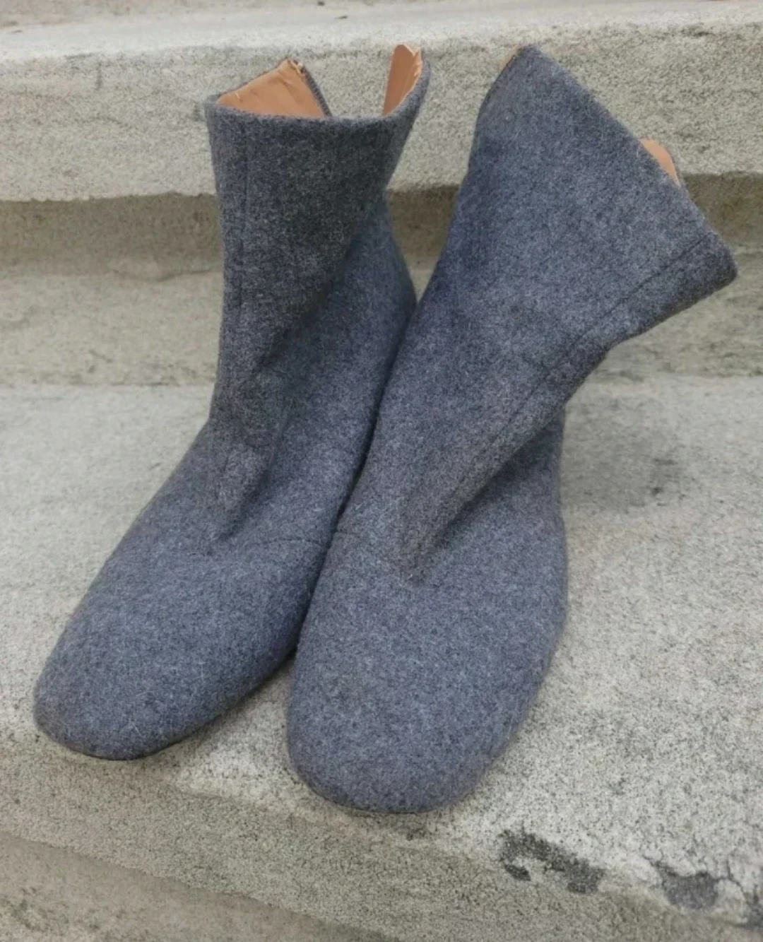 Rose-TS Grey Wool Ankle Boots 8.5 - photo 5