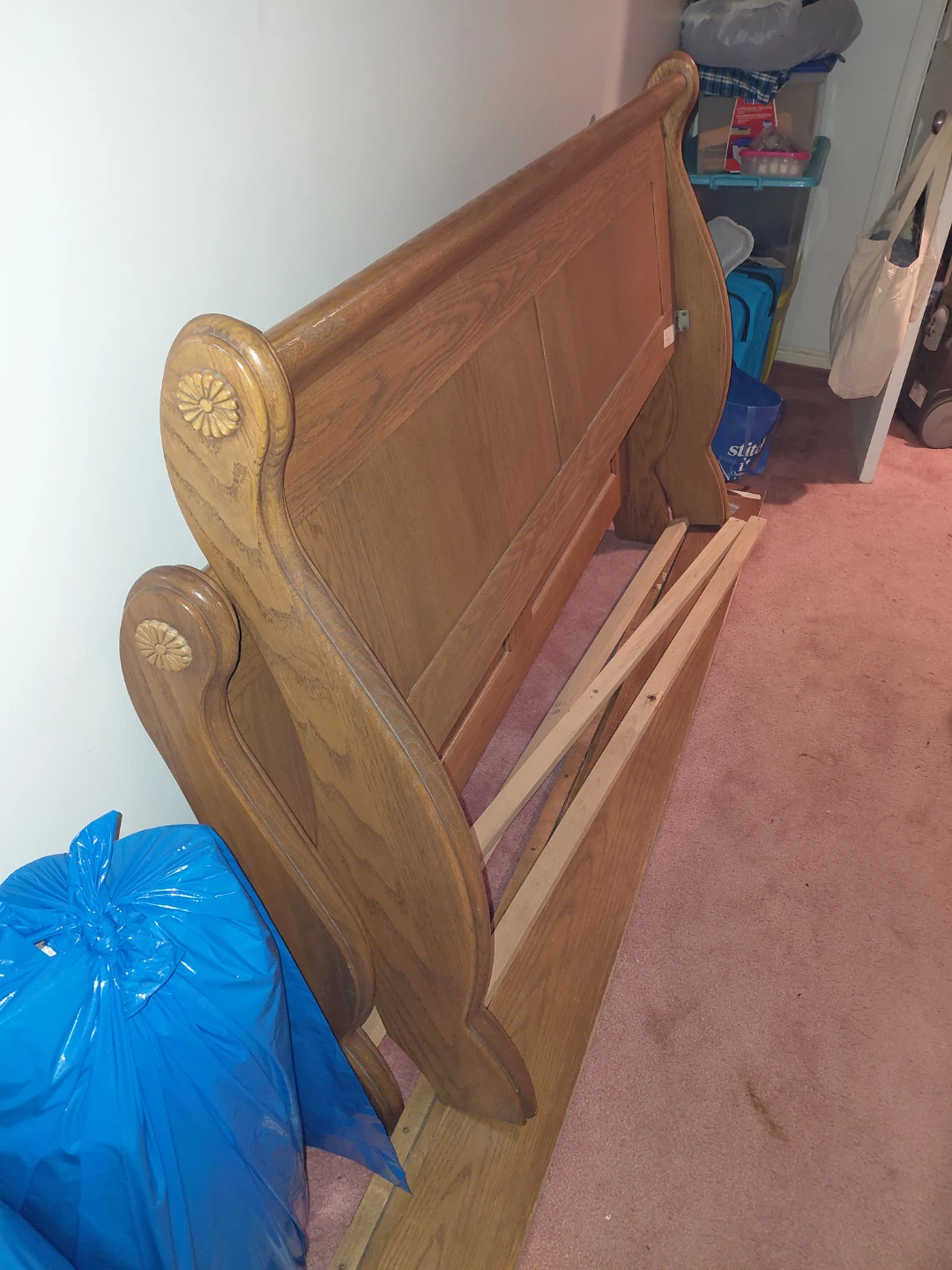 Oak Sleigh Bed Frame