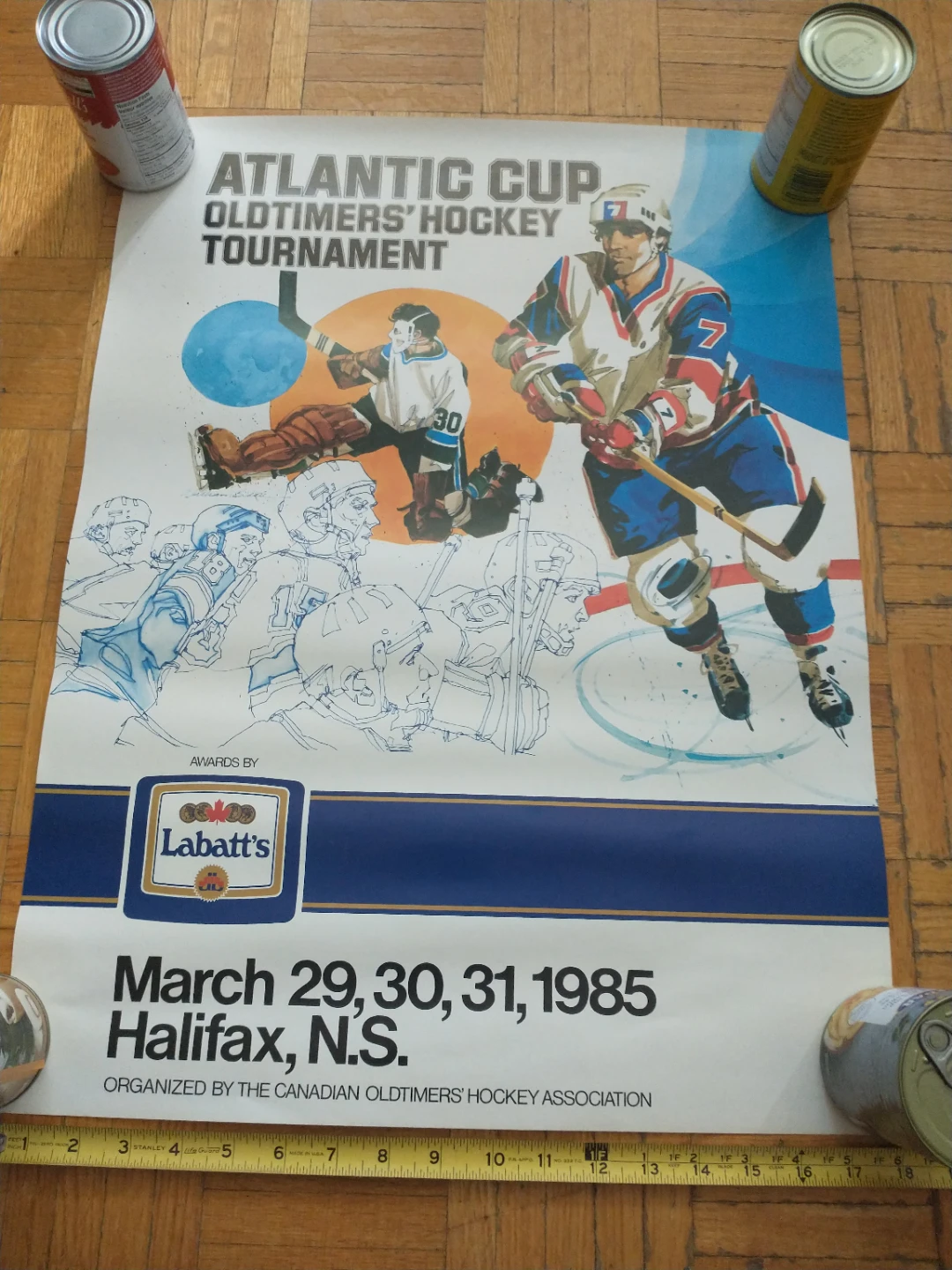 1985 Atlantic Cup Oldtimers' Hockey Tournament 13 x 24" Poster - photo 3