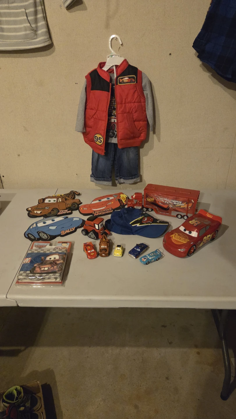 Disney Pixar Cars Toy and Clothing Bundle