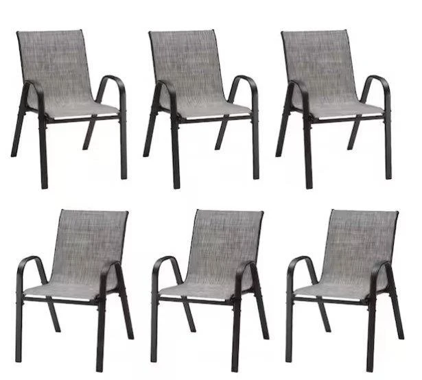 Brand new Set of 6 Stackable Patio Chairs - photo 3