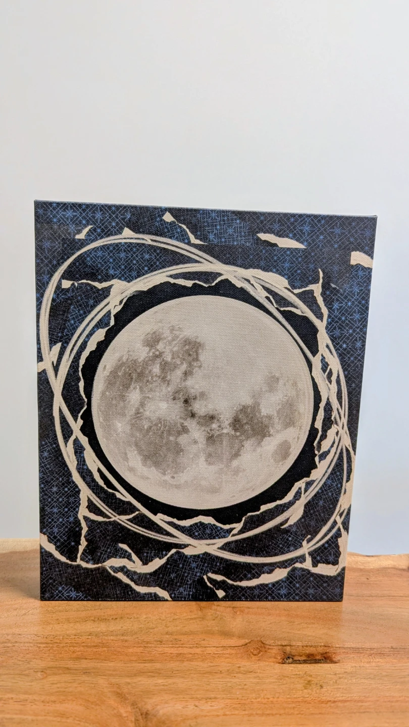 Gift Box with Moon Print Canvas, Lavendar Eye Pillow, + More - photo 2
