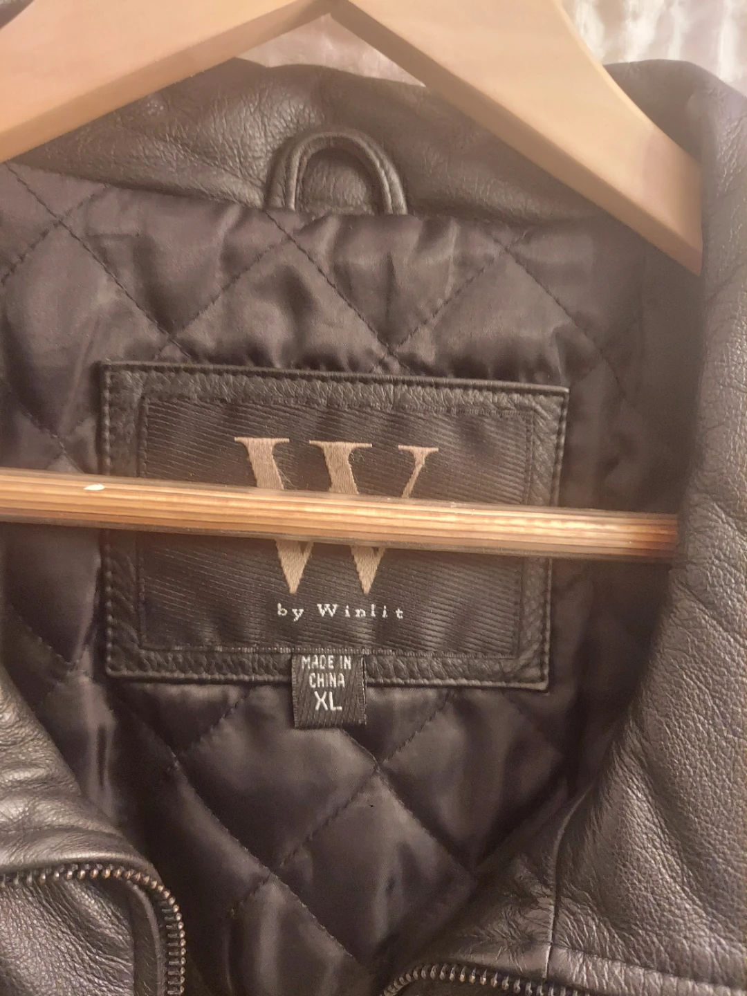 W by Winlit Black Leather Jacket - photo 3