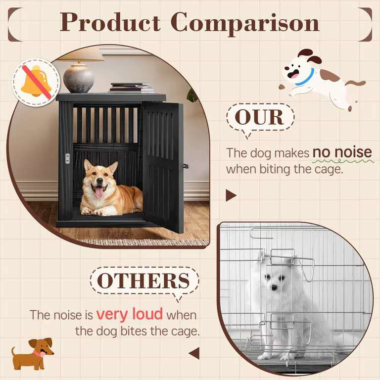Grey Furniture-Style Dog Crate - photo 5
