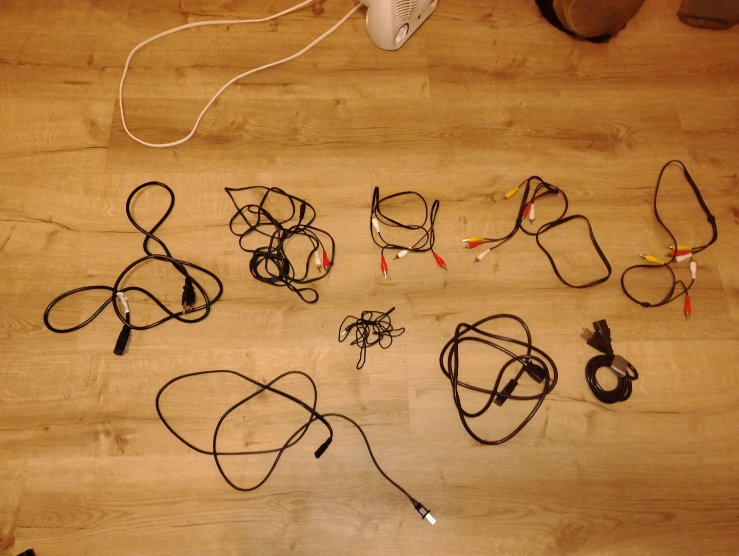 Assorted RCA and Power Cables