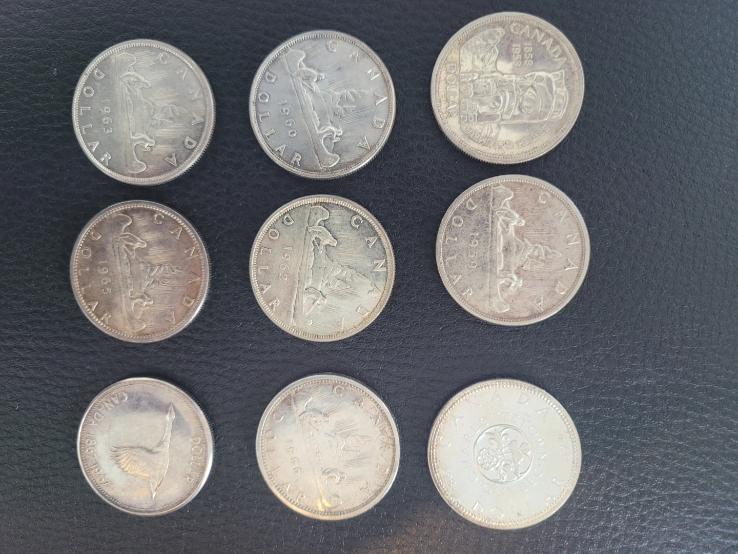 Collection of Canadian Dollar Coins (9)