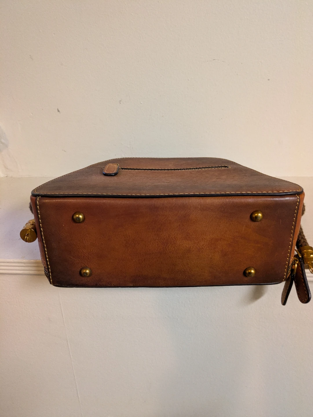Brown Leather Patterned Handbag - photo 3