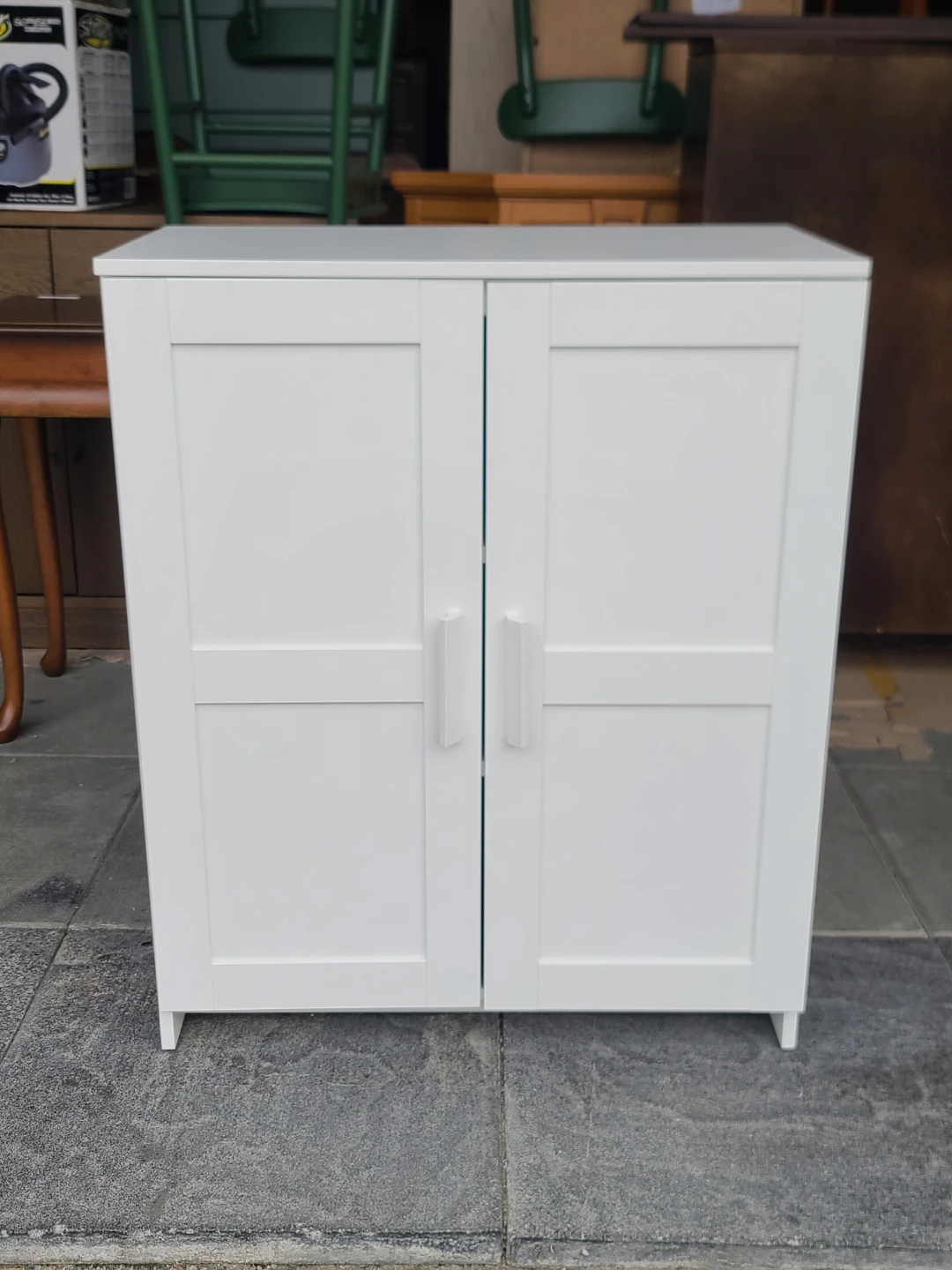 White Two-Door Storage Cabinet