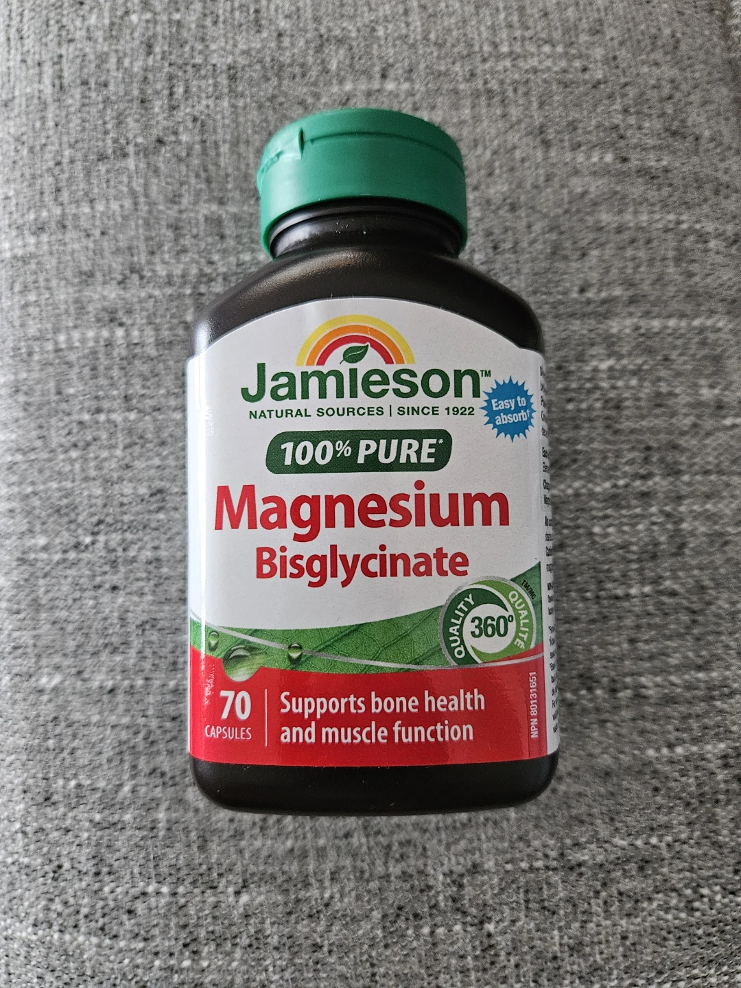 Jamieson Magnesium Bisglycinate 100mg - 70 capsules SEALED