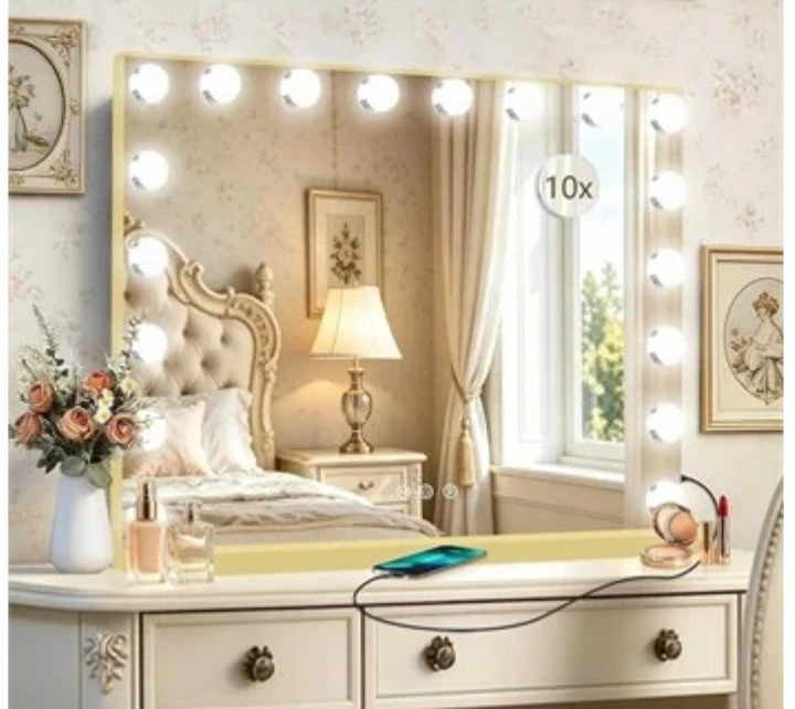 Hollywood LED Vanity Mirror with 10x Magnifying Glass - photo 2