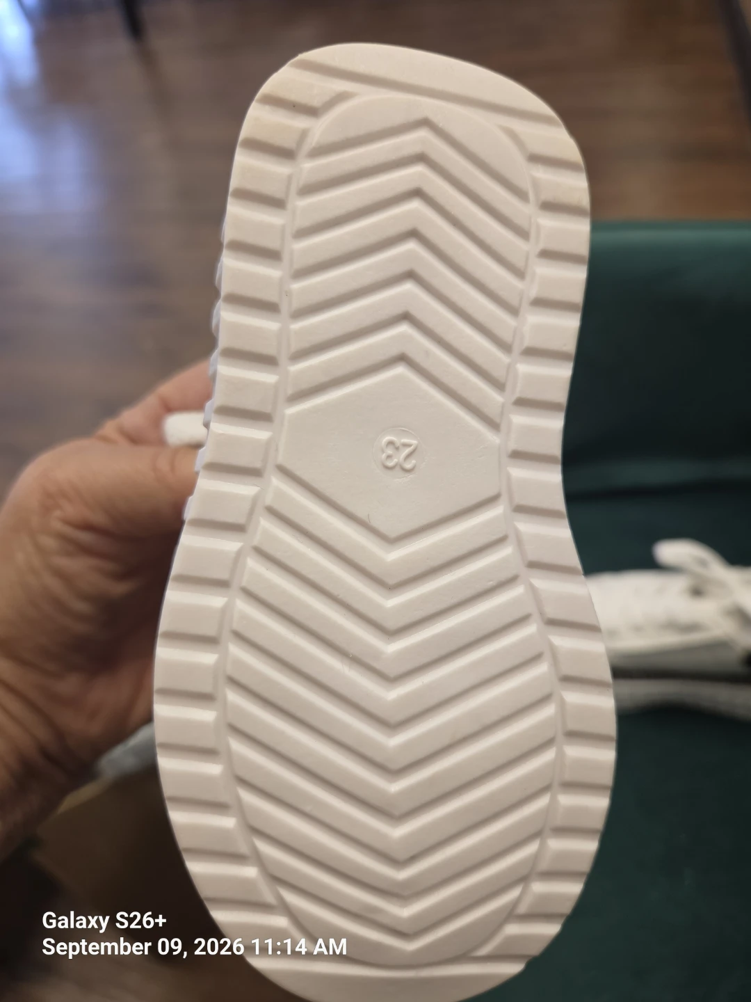 Childrens White Sneakers Size 23 - photo 3