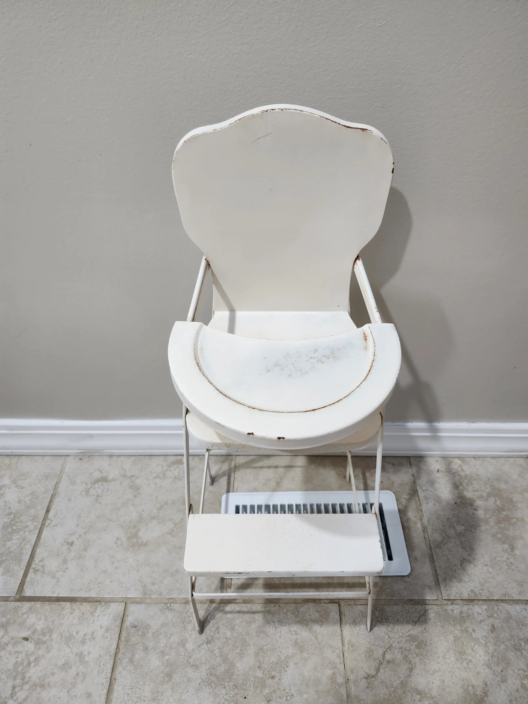 Vintage Pottery Barn Land Of Nod Metal Doll High Chair