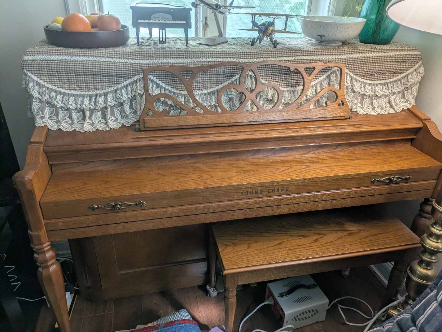 Young Chang Wood Console Piano