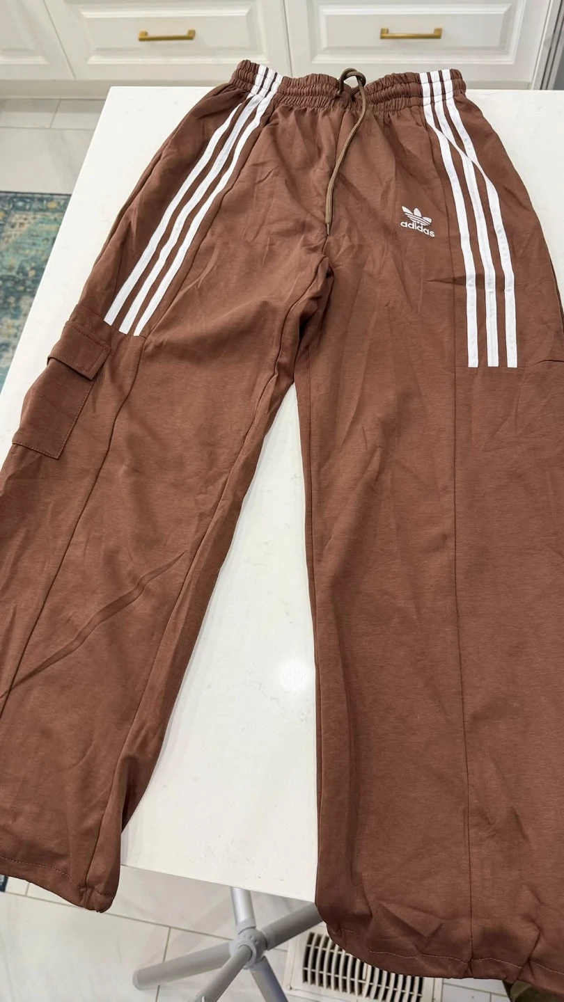 Adidas Brown Cargo Track Pants