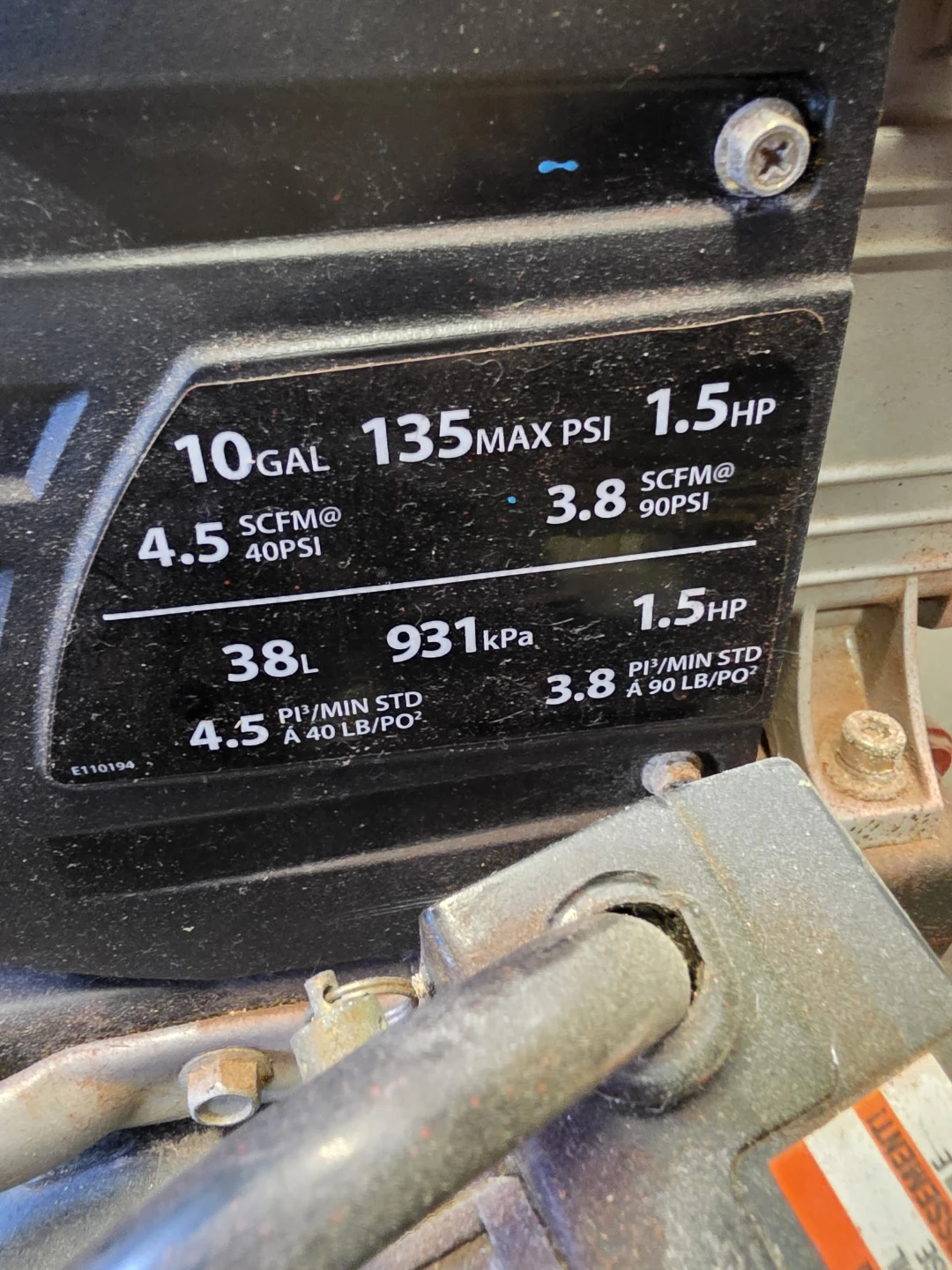 Husky 10 Gallon Air Compressor